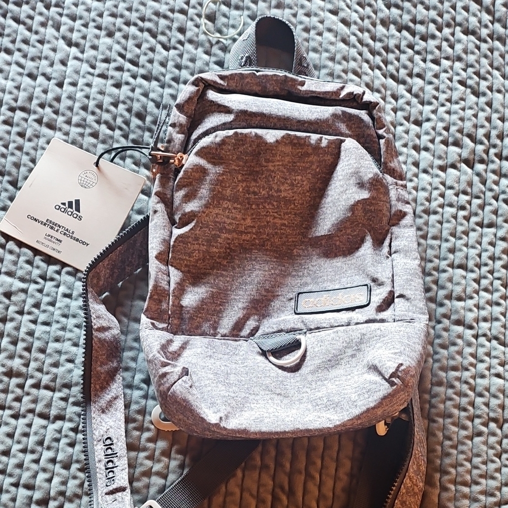 Adidas Silver Backpack/cross Body Bag